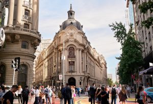 Beautiful,Crowded,Santiago,Metropolitan,Main,Area,Paseo,Ahumada,And,Paseo